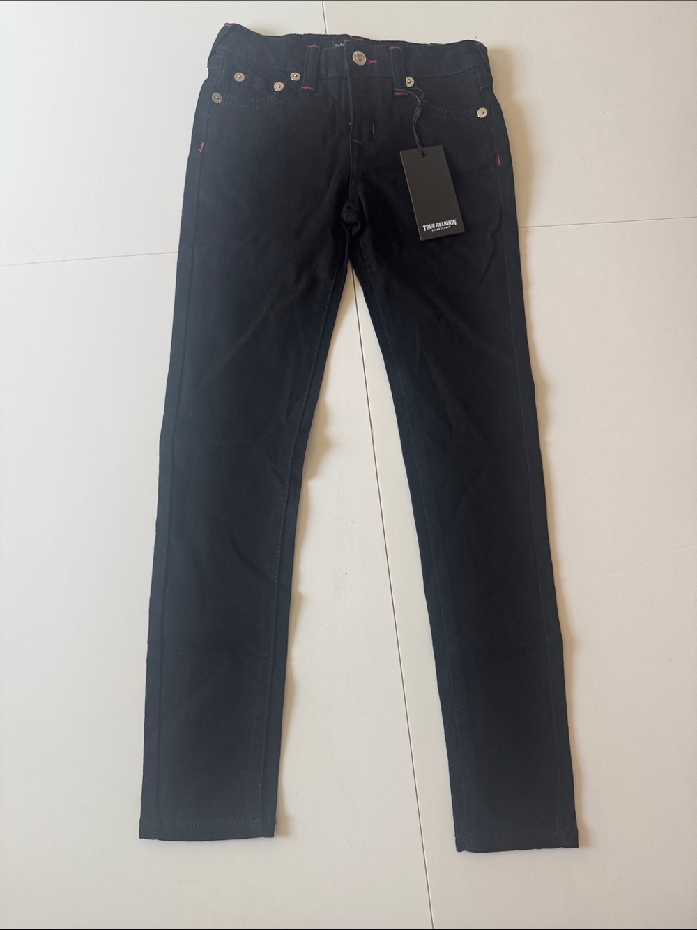 True Religion Girls Warped Logo Jean